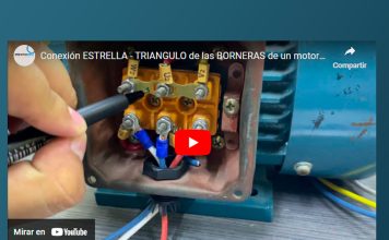 Conexión ESTRELLA – TRIANGULO de las BORNERAS de un motor trifásico