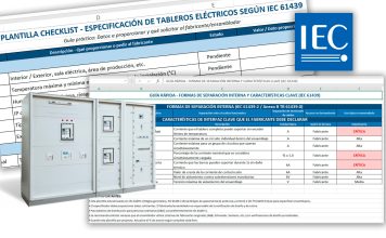 Plantilla para especificación tableros según IEC 61439