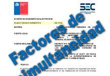 Factores de simultaneidad según RIC N.º 3