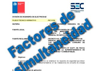Factores de simultaneidad según RIC N.º 3